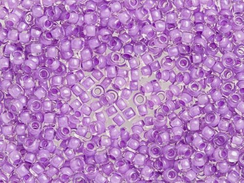 Toho Rocailles Inside Color Crystal / Lilac Lined TR-06-943