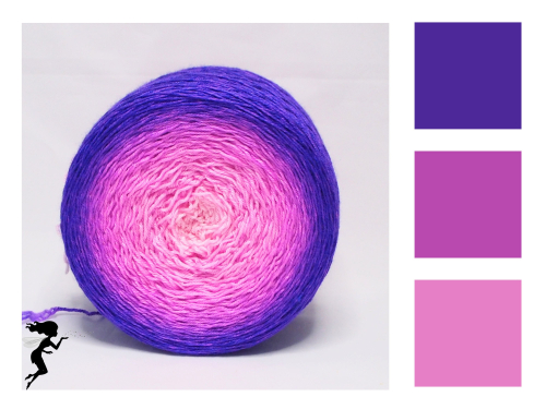 Ultraviolet neon* Gradient yarn 75/25 Merino/Silk - Fingering