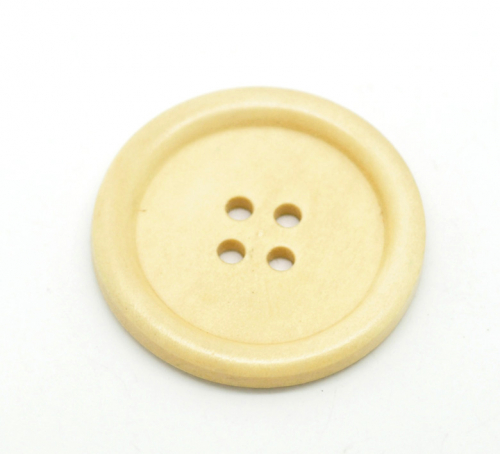 Wooden Button cream 40mm