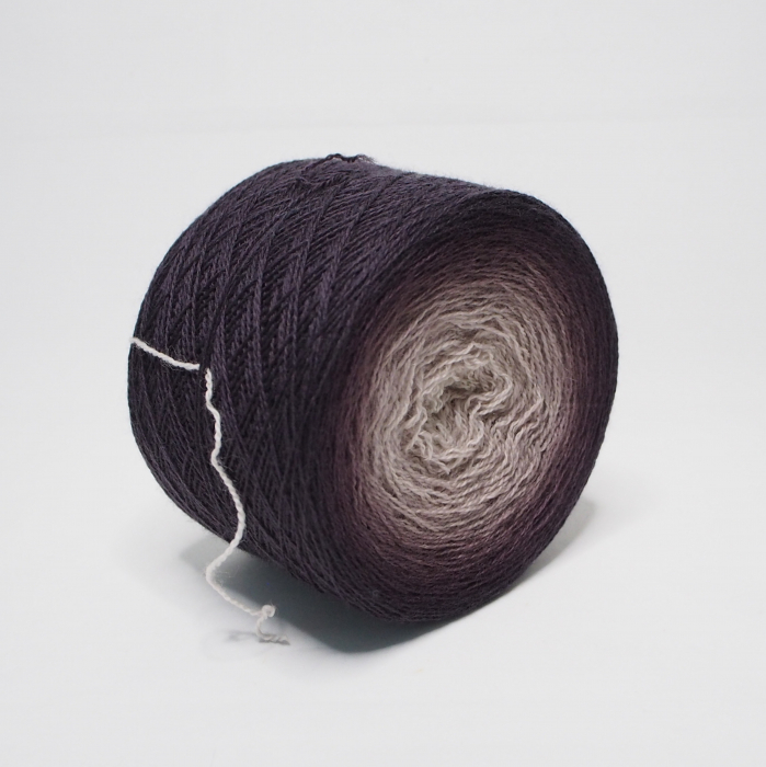 Aubergine - Farbverlauf Merino Lace