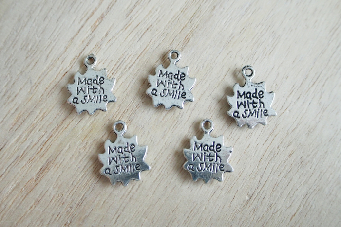 Knitting Charms "Sun - Made with a smile"