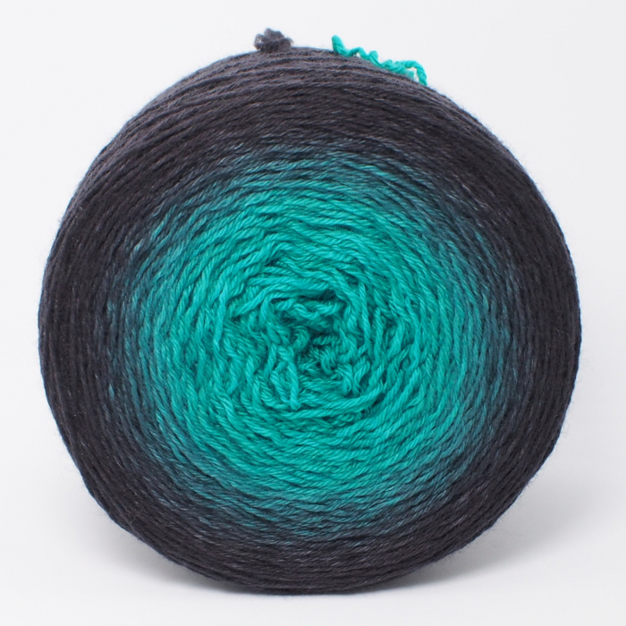 Black Dragon* Gradient yarn 75/25 Merino/Silk - Fingering