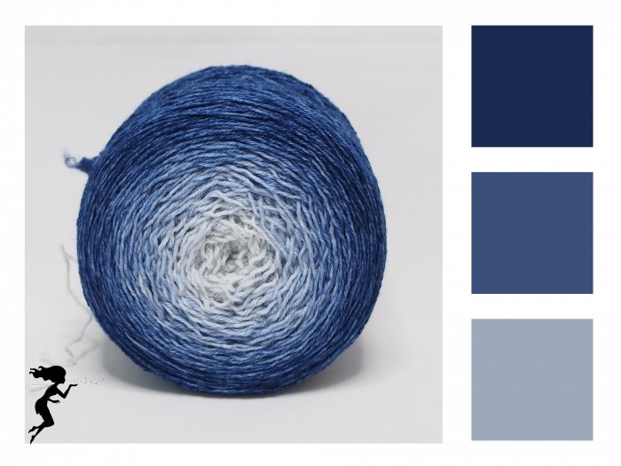 Blueberry* Gradient yarn 75/25 Merino/Silk - Fingering