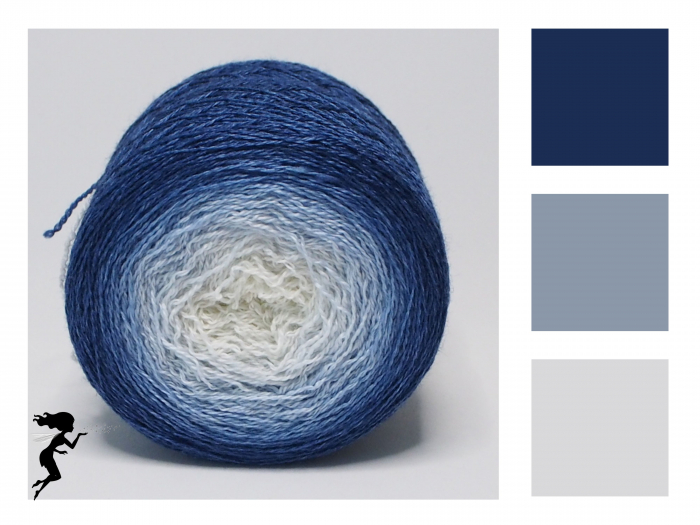 Blueberry* Gradient yarn Merino/Silk - Lace