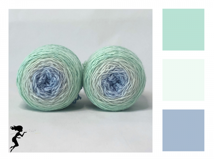 Sweet Mint - 2 x 50g Merino-Sockyarn, sport weight - gradient