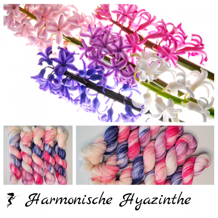 Harmonische Hyazinthe - 100g Merino-Sockenwolle 6-fach, handgefärbt