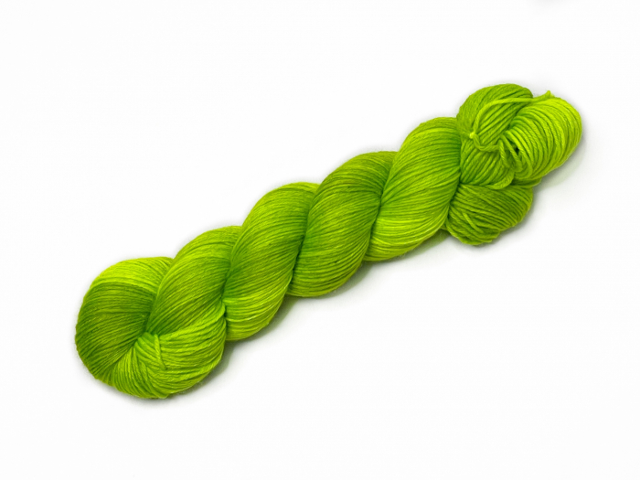 Neon grün- Merino-Sockenwolle 6-fach