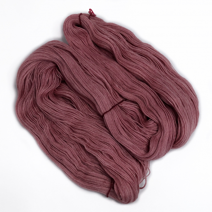 Verwaschenes Burgund - handdyed yarn, lace weight, merino single ply