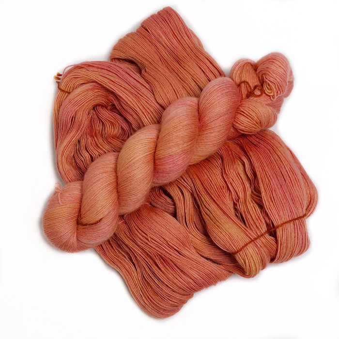 Koralle - handdyed yarn, lace weight, merino single ply
