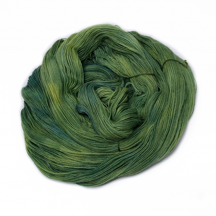 Jungle - handdyed yarn, lace weight, merino single ply