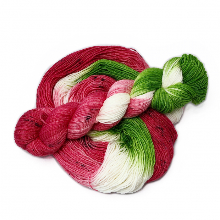 Wassermelone - Merino-Sockenwolle 8-fach