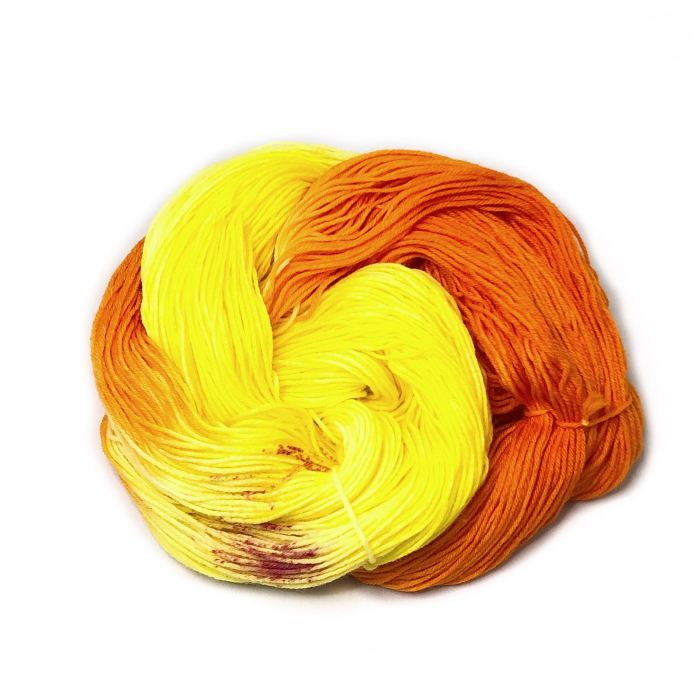 Orangen-Mix - Merino-Sockenwolle 4-fach