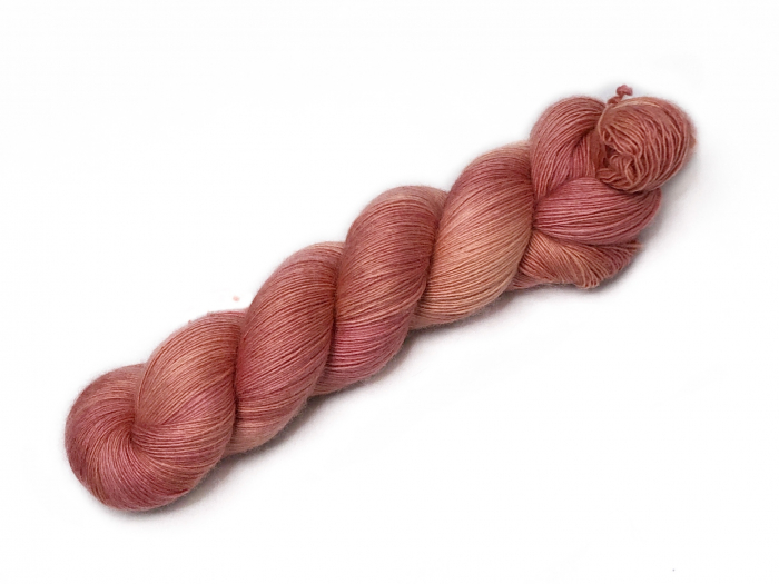 Terracotta - handdyed yarn, lace weight, merino single ply