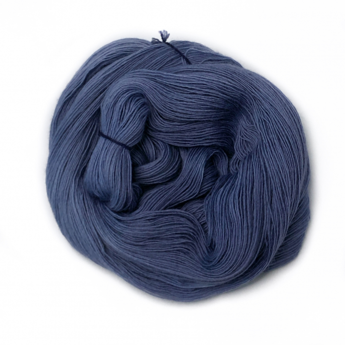 In the Navy - handdyed yarn, lace weight, merino single ply