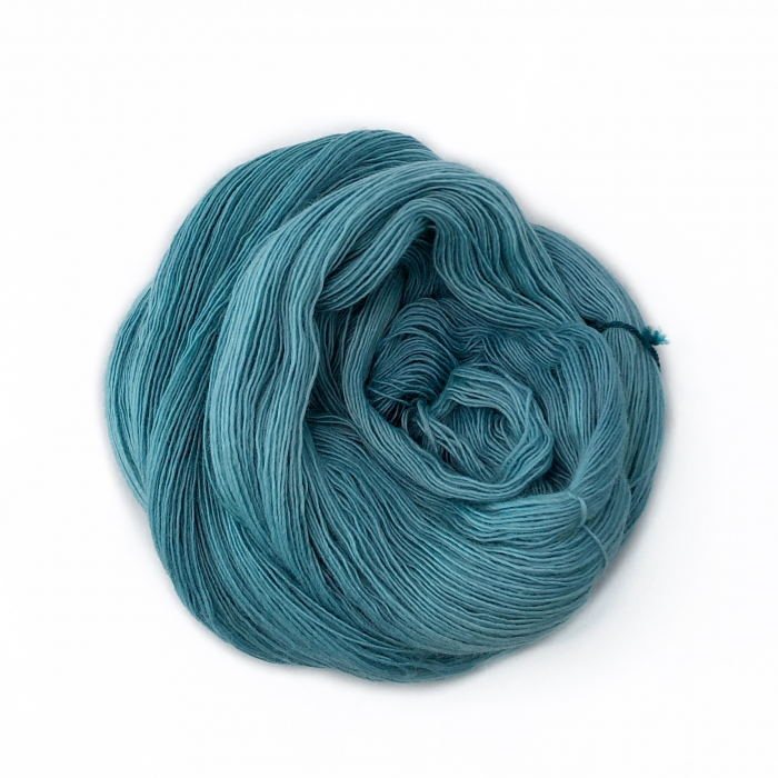 Teal Green - handdyed yarn, lace weight, merino single ply