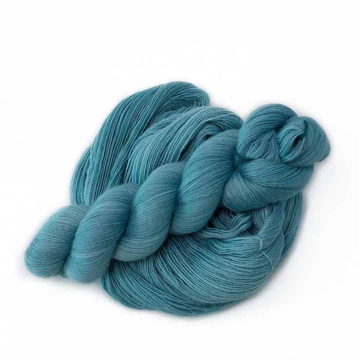 Teal Green - Merino Lace Garn handgefärbt