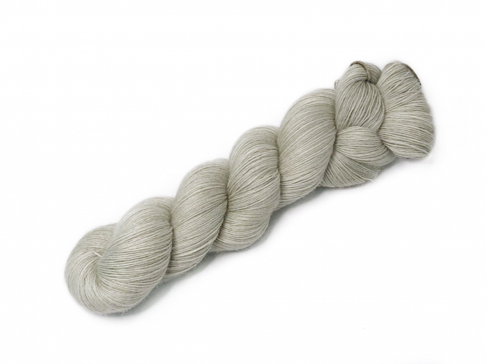 Pewter - handdyed yarn, lace weight, merino single ply