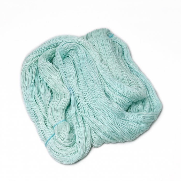 Minty Blue - handdyed yarn, lace weight, merino single ply