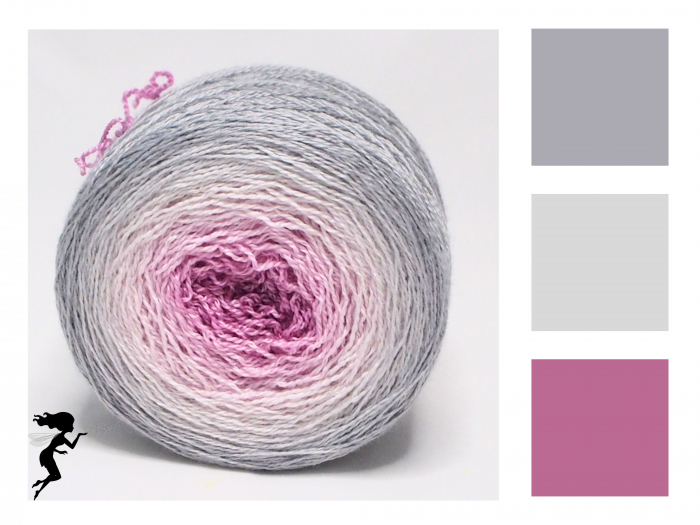 Lovely Peony* Gradient yarn Merino/Silk - Lace
