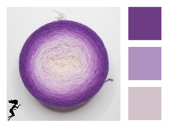Magic Purple* Gradient yarn Merino - Lace