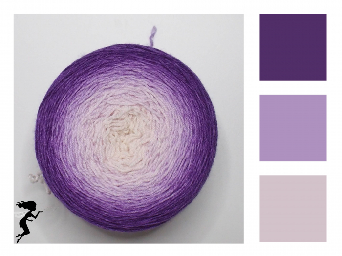Magic Purple* Gradient yarn 75/25 Merino/Silk - Fingering