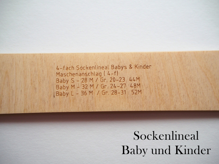 Sockenlineal Deutsch, 3in1, 4-fach, 6-fach, 8-fach, Baby