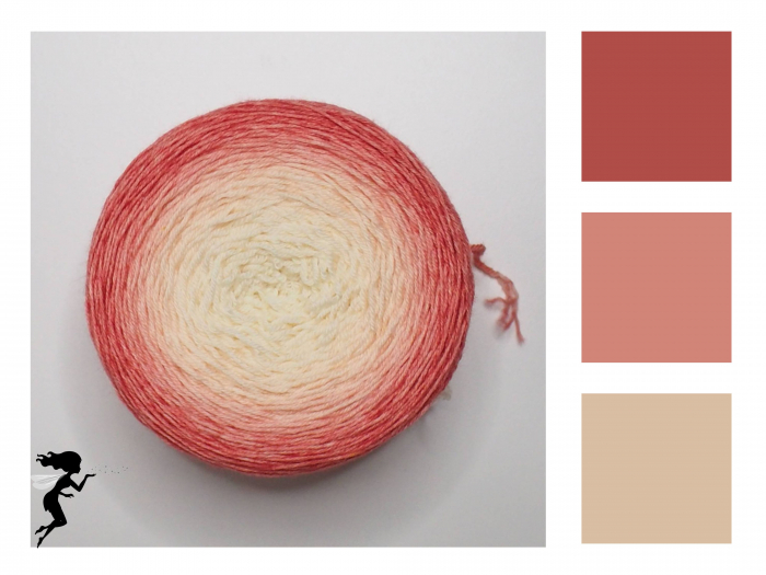 Peach Blush* Gradient yarn Merino/Silk - Lace