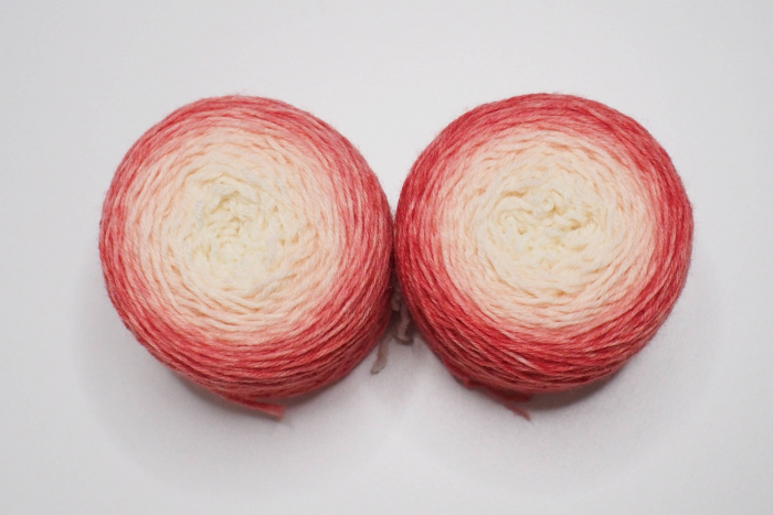 Peach Blush - 2 x 50g Merino-Sockyarn, sport weight - gradient