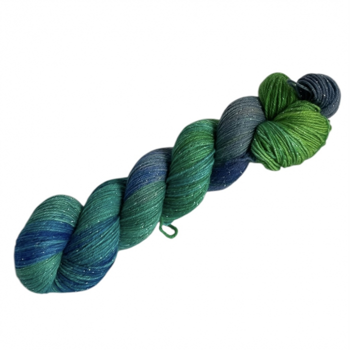 Amazonas - 100g Glitzer-Sockenwolle 4-fach, handgefärbt