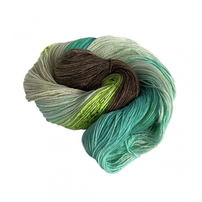 Wild thing - 100g Glitter-Sockyarn, handdyed, fingering weight