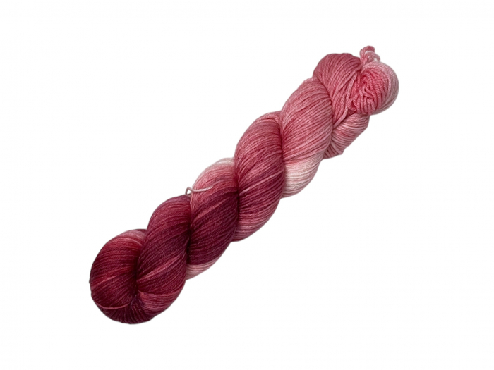 Romantische Rosen - 100g Merino-Sockenwolle 6-fach, handgefärbt