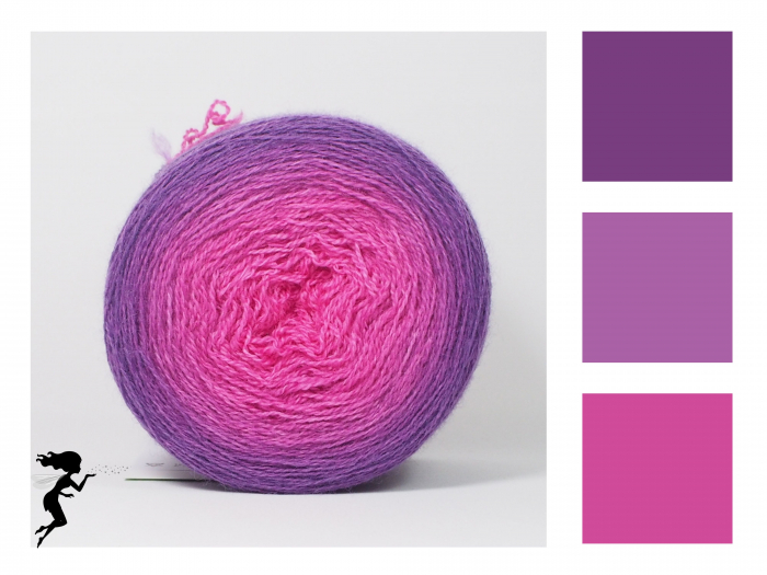 Purple Orchid* Gradient yarn Merino - Lace