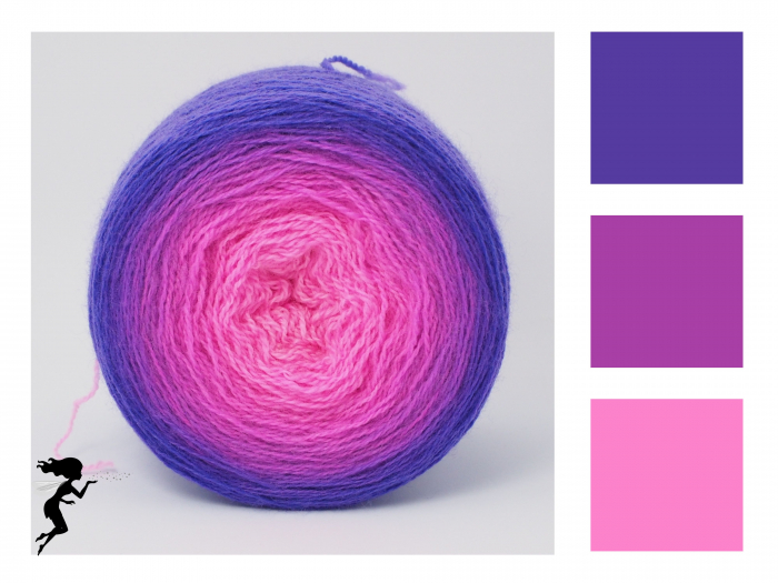 Ultraviolet neon* Gradient yarn Merino/Silk - Lace