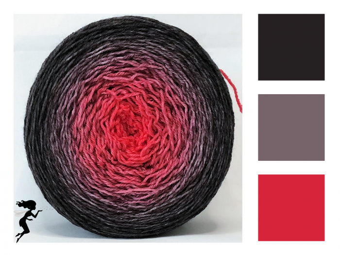 Valentine* Gradient yarn Merino/Silk - Lace