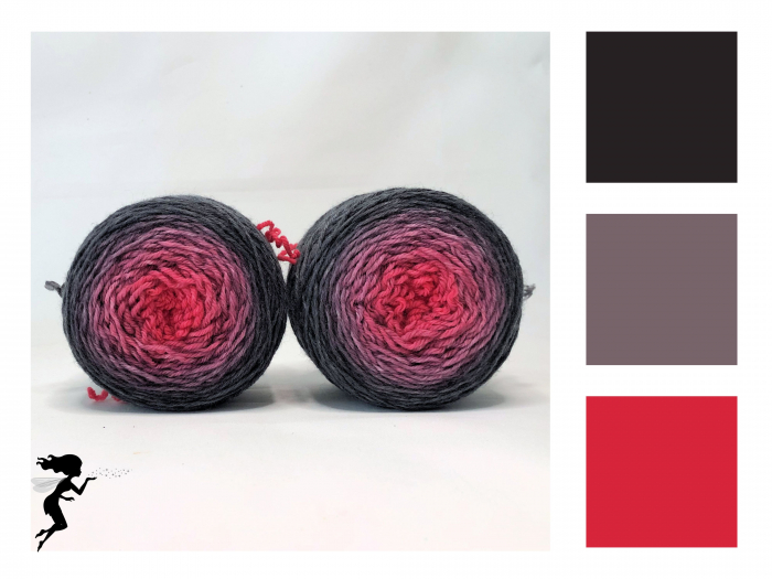 Valentine - 2 x 50g Merino-Sockyarn, sport weight - gradient