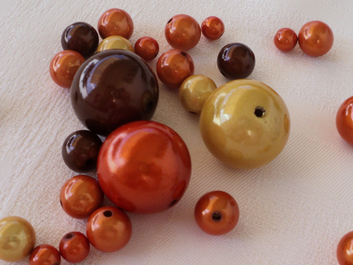 Miracle Beads Mix yellow orange brown