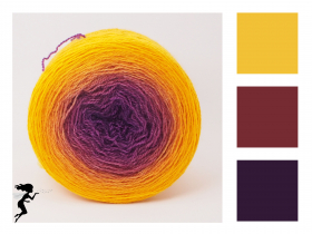 Curry & Saffron* Gradient yarn Merino/Silk - Lace