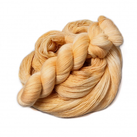 Sunny Peach - handdyed yarn, lace weight, merino single ply