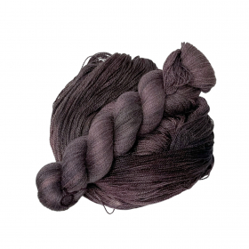Espresso - Alpaka Seide Lace Garn handgefärbt